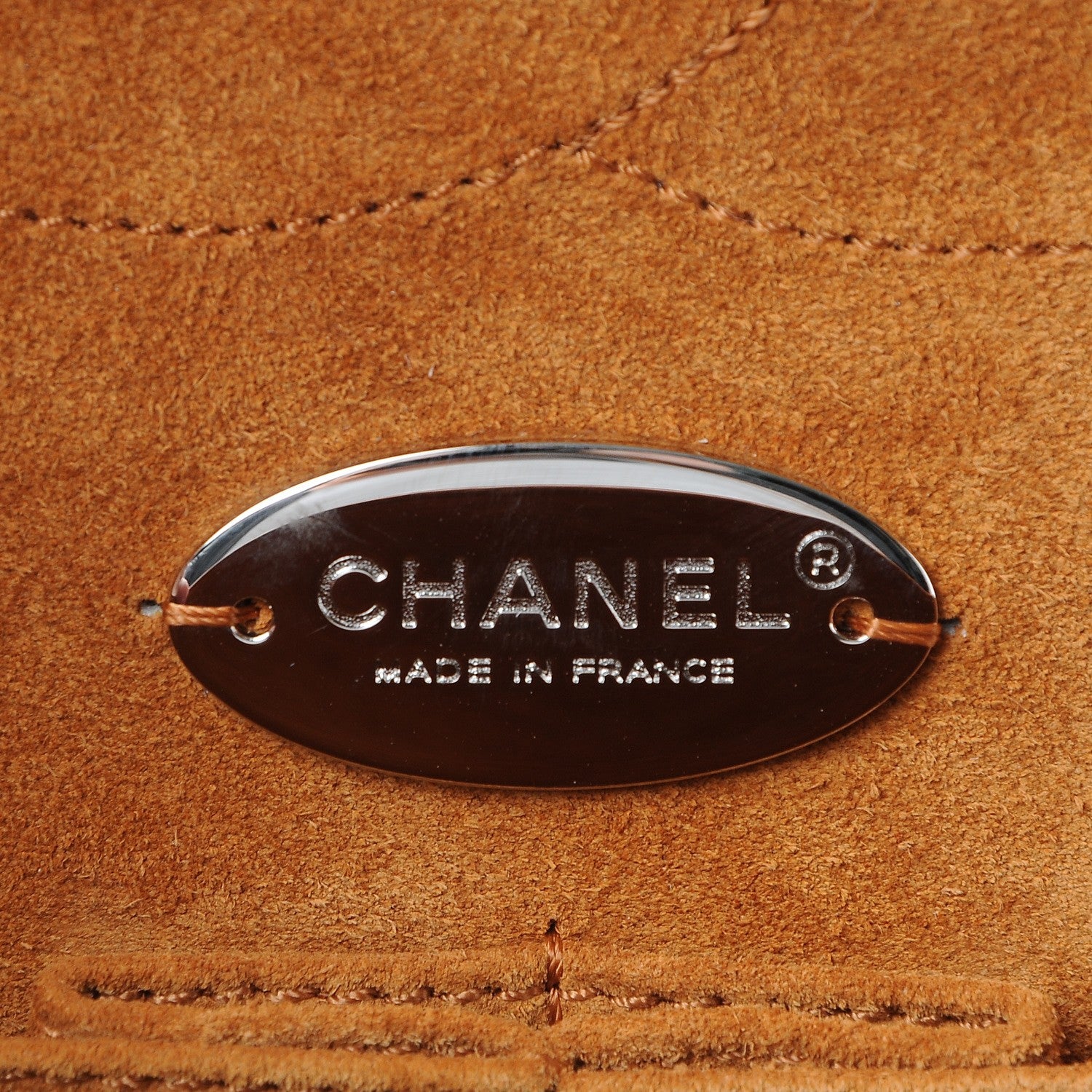 Chanel Suede Stitched Jumbo Double Flap Camel 7 of 13