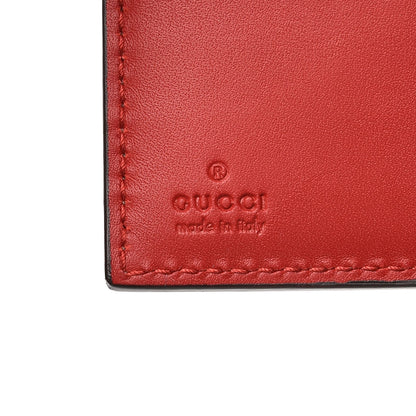 Gucci GG Supreme Monogram Blooms French Flap Wallet Beige Blue Navy Hibiscus Red 6 of 7