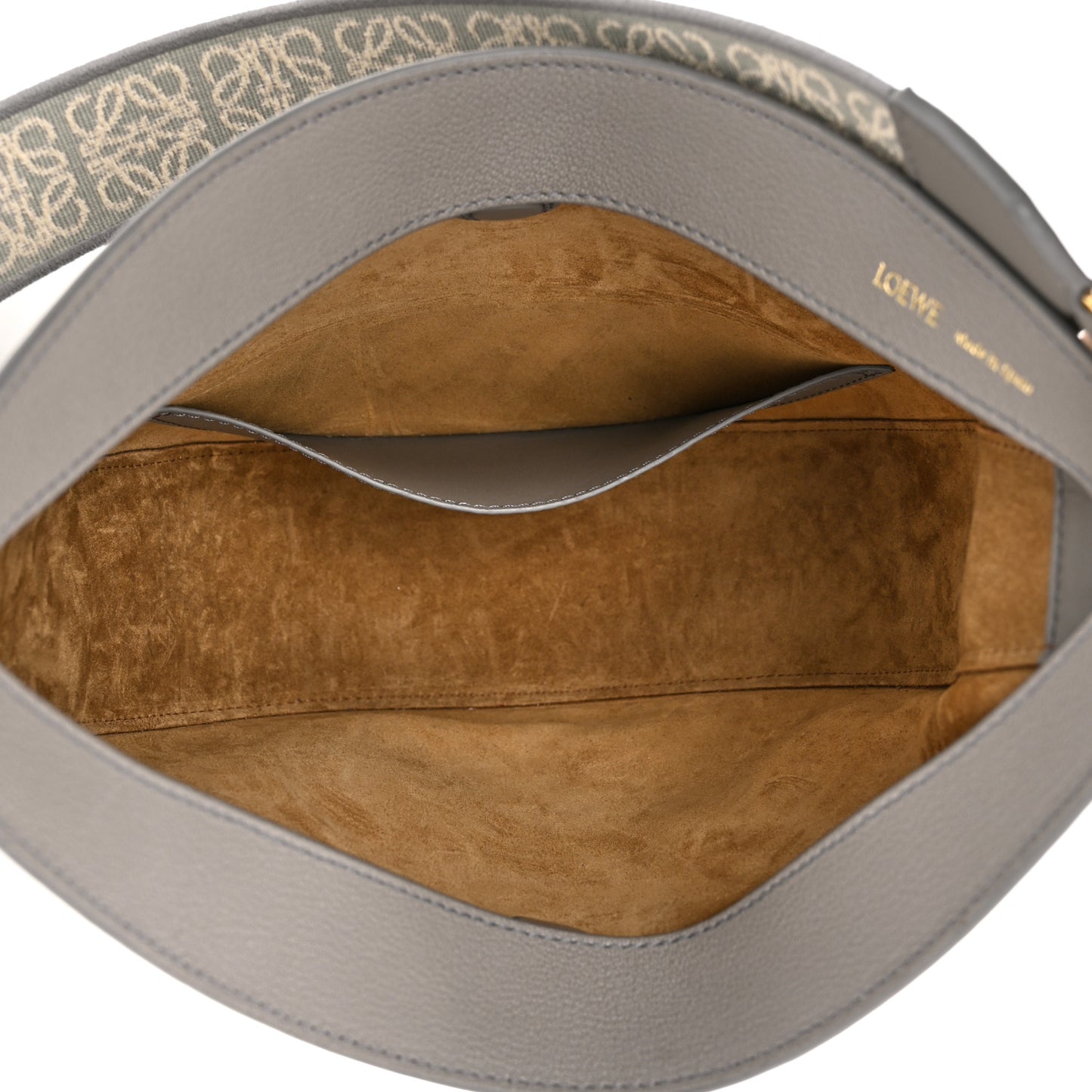Satin Calfskin Jacquard Luna Bag Pearl Grey
