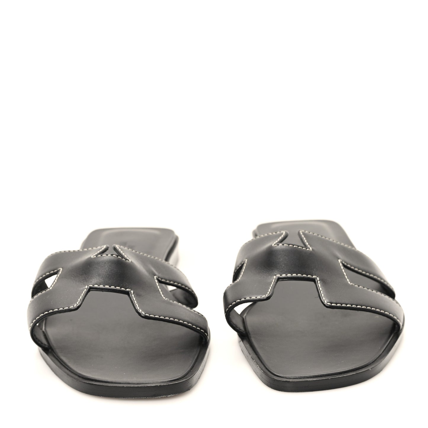 Box Calfskin Oran Sandals 36.5 Black