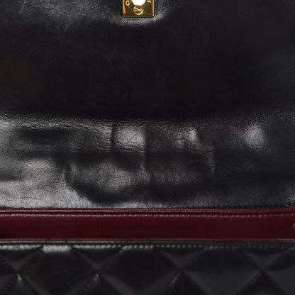 Chanel Lambskin Quilted Flap Shoulder Bag Dark Brown 9 of 19