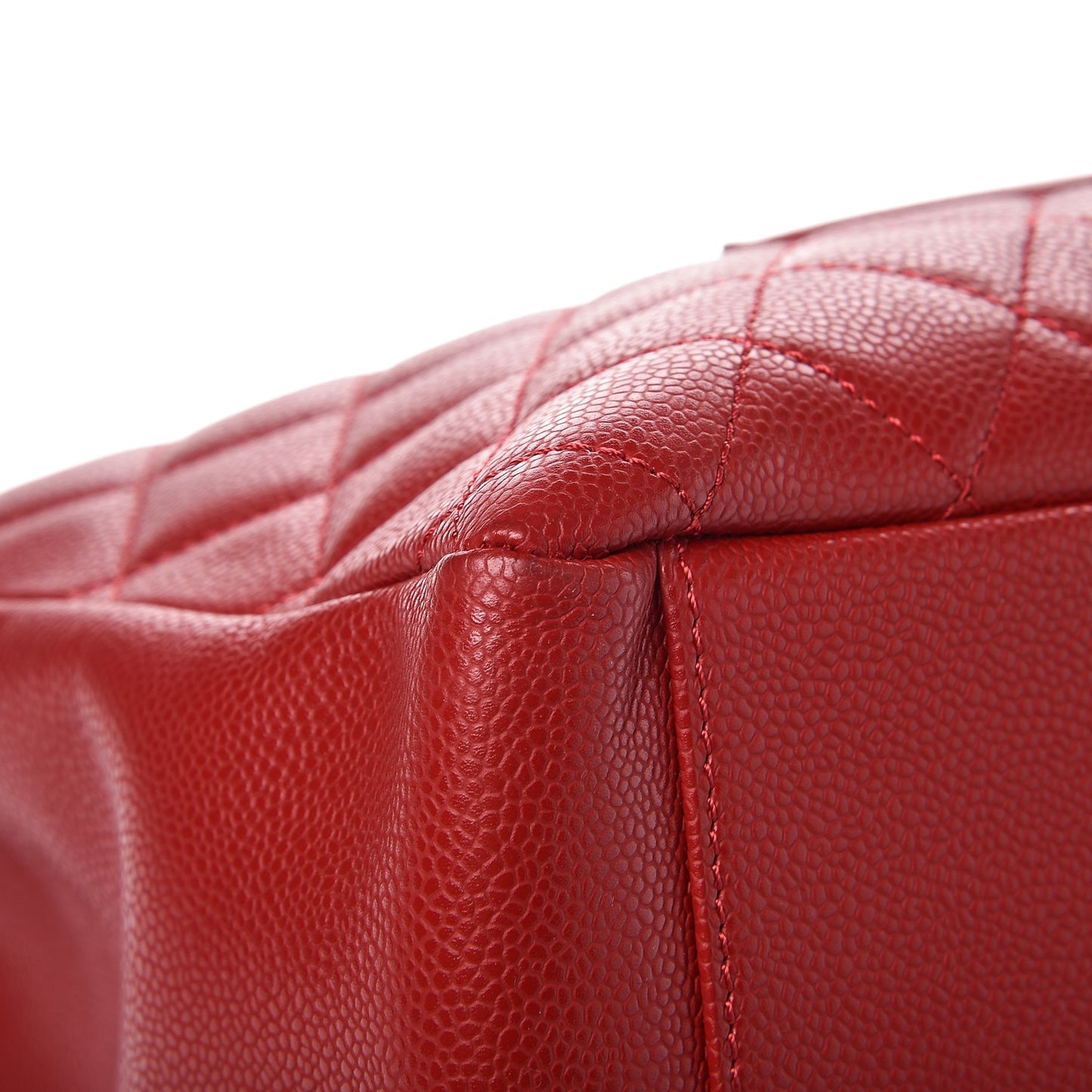 Caviar Quilted Grand Shopping Tote GST Red