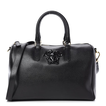 Versace Saffiano Calfskin Palazzo Duffle Bag Black 1 of 10