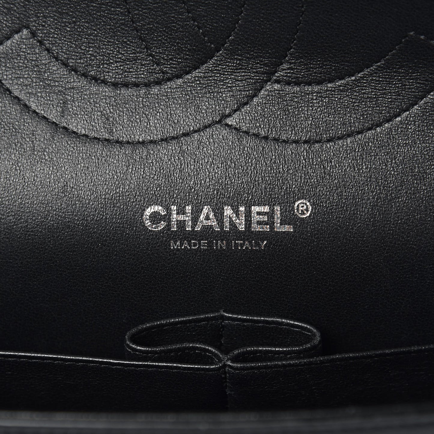 Crumpled Calfskin Quilted Jumbo Double Flap So Black