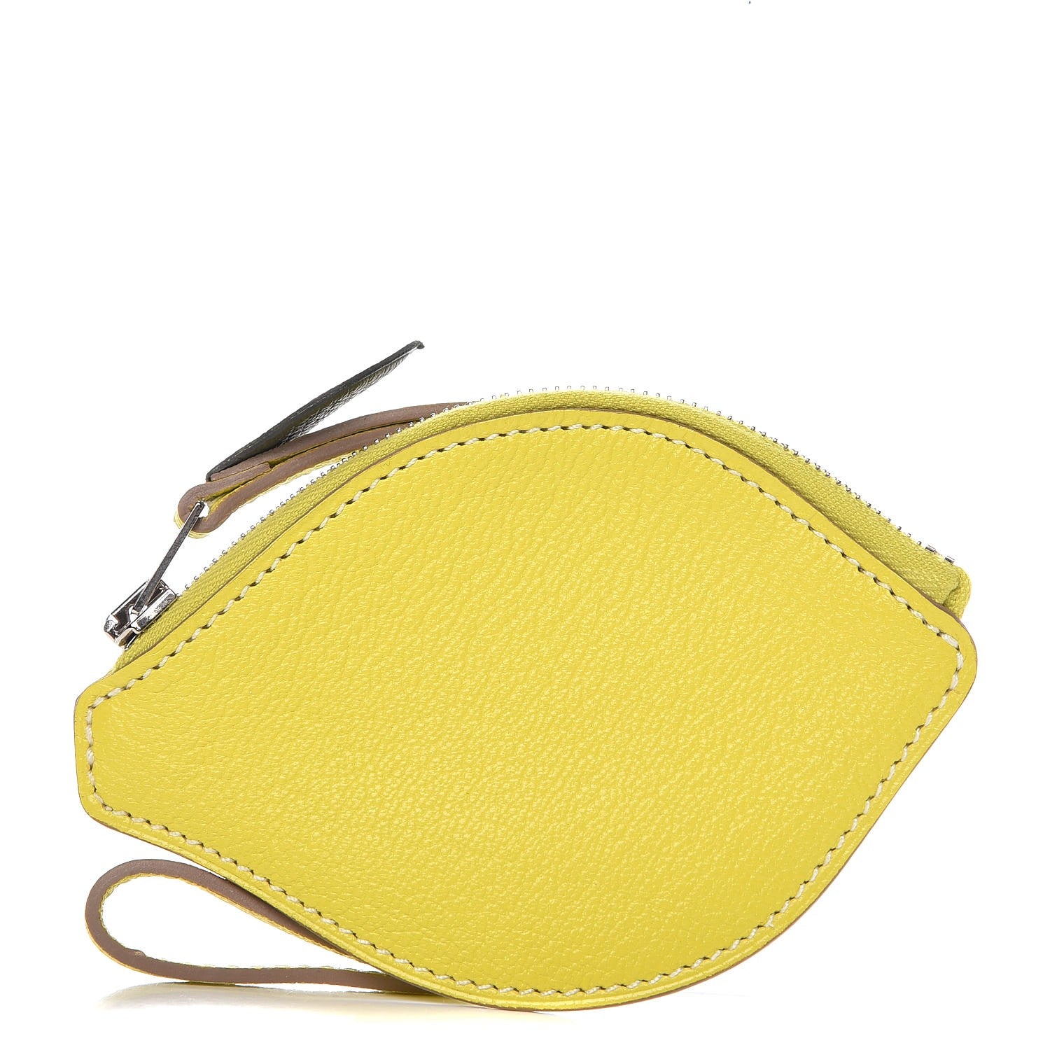Hermes Chevre Mysore Tutti Frutti Citron Coin Purse Charm Lime 1 of 9