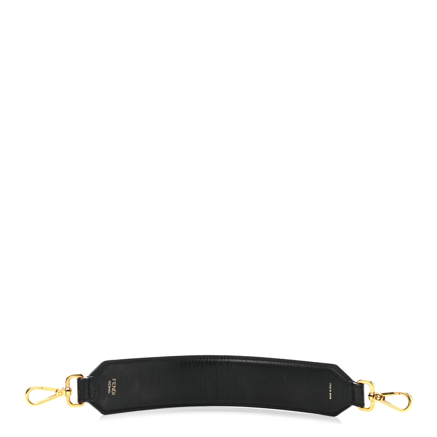 Calfskin F is Fendi FF Studded Strap Black