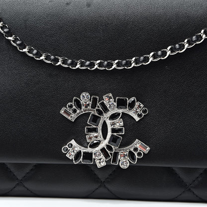 Chanel Lambskin Crystal Evening Clutch Black 17 of 18
