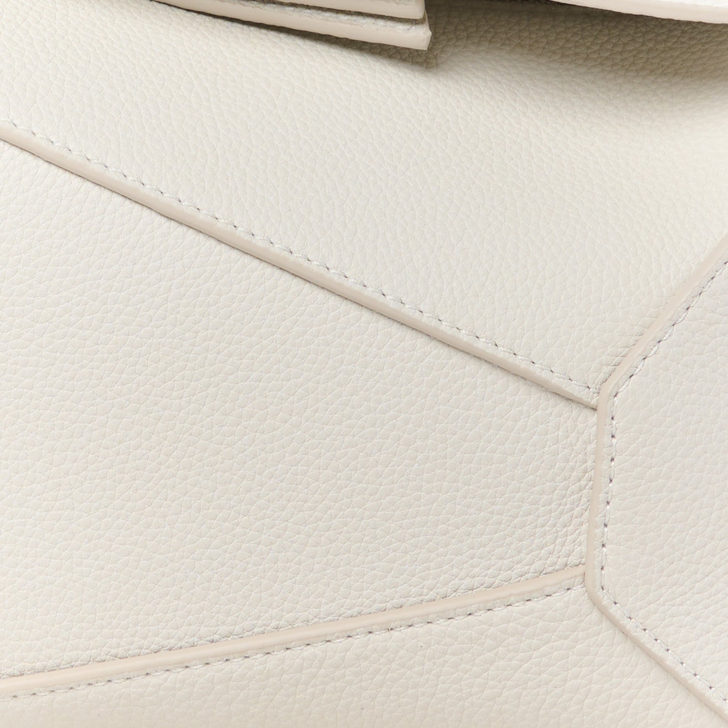 Loewe Soft Grained Calfskin Small Puzzle Edge Bag Soft White 7 of 9