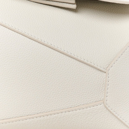 Loewe Soft Grained Calfskin Small Puzzle Edge Bag Soft White 7 of 9