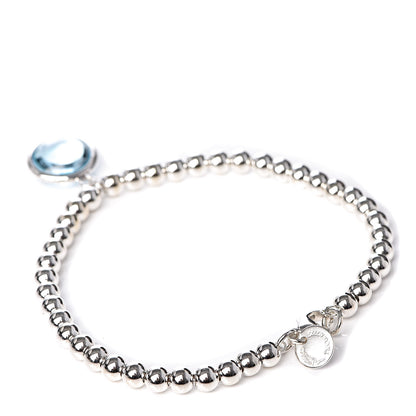 Tiffany Sterling Silver Blue Topaz Paloma's Sugar Stacks Beaded Bracelet 3 of 5