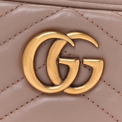 Gucci Calfskin Matelasse Mini GG Marmont Chain Shoulder Bag Porcelain Rose 9 of 12