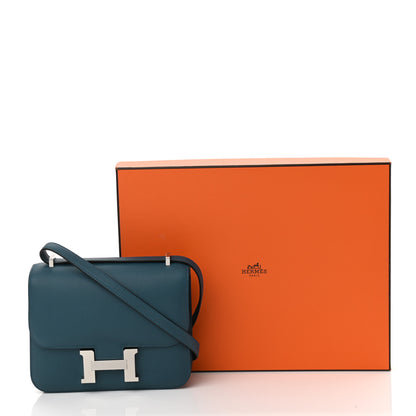 Hermes Swift Constance Verso 18 Colvert Bleu Lin 10 of 10