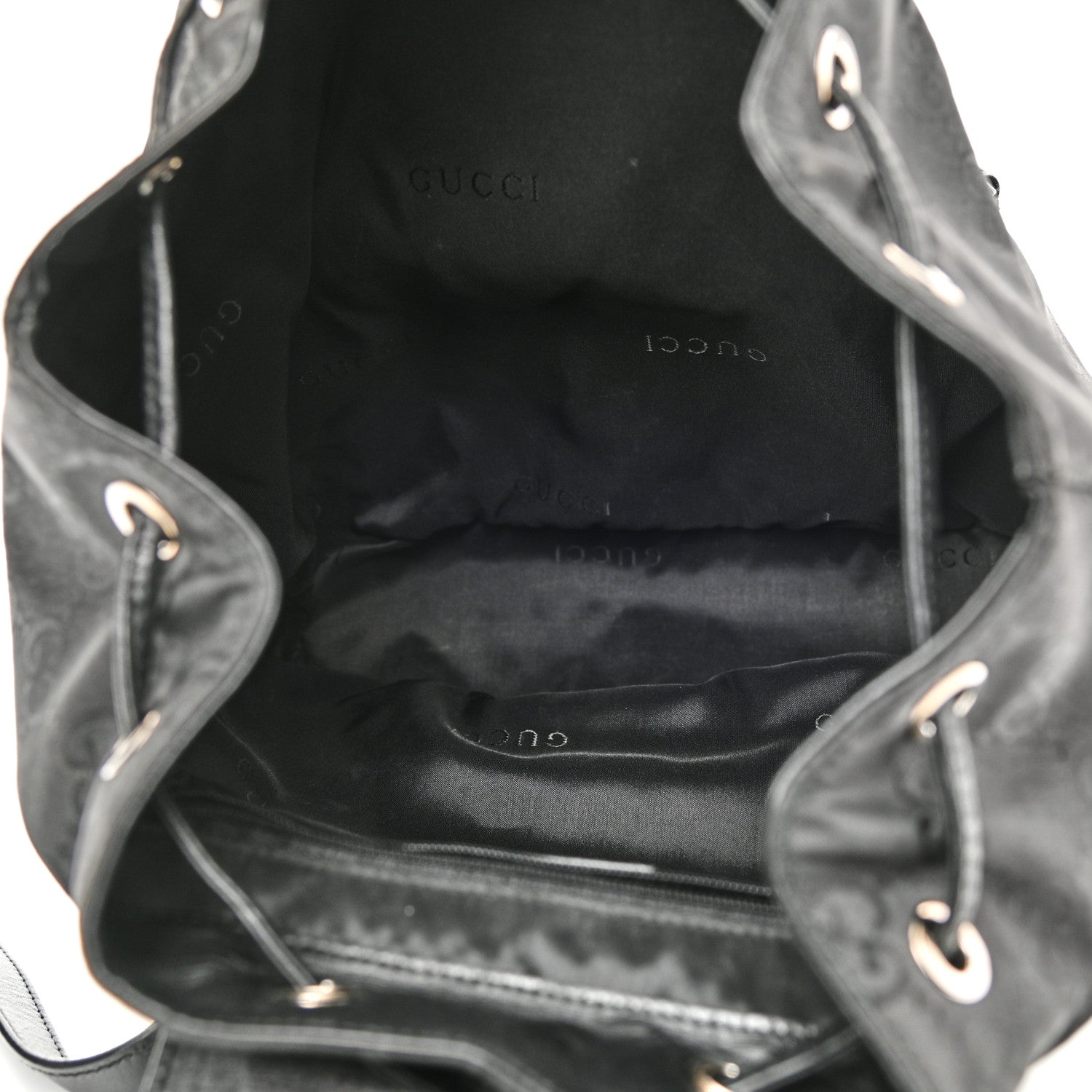 Gucci Nylon Monogram Backpack Black 5 of 15