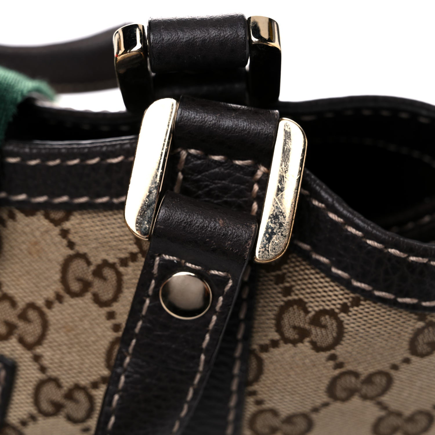 Gucci Monogram New Ladies Web Tote Dark Brown 21 of 24