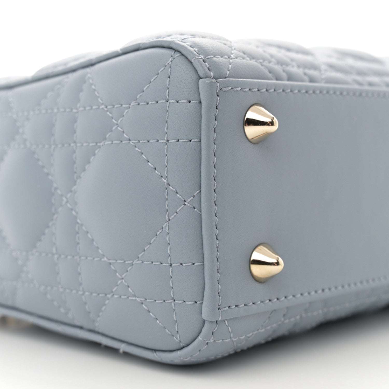 Christian Dior Lambskin Cannage Small My ABCDior Lady Dior Cloud Blue 9 of 10