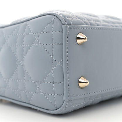 Christian Dior Lambskin Cannage Small My ABCDior Lady Dior Cloud Blue 9 of 10
