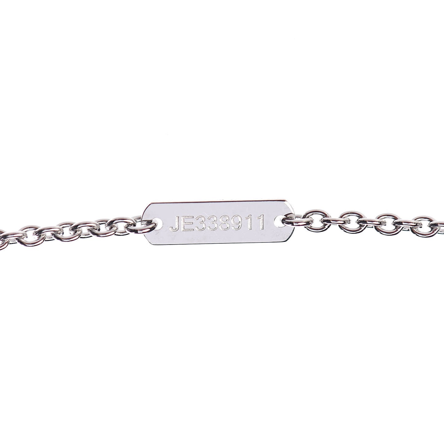 18K White Gold Diamond Pure Alhambra Pendant Necklace