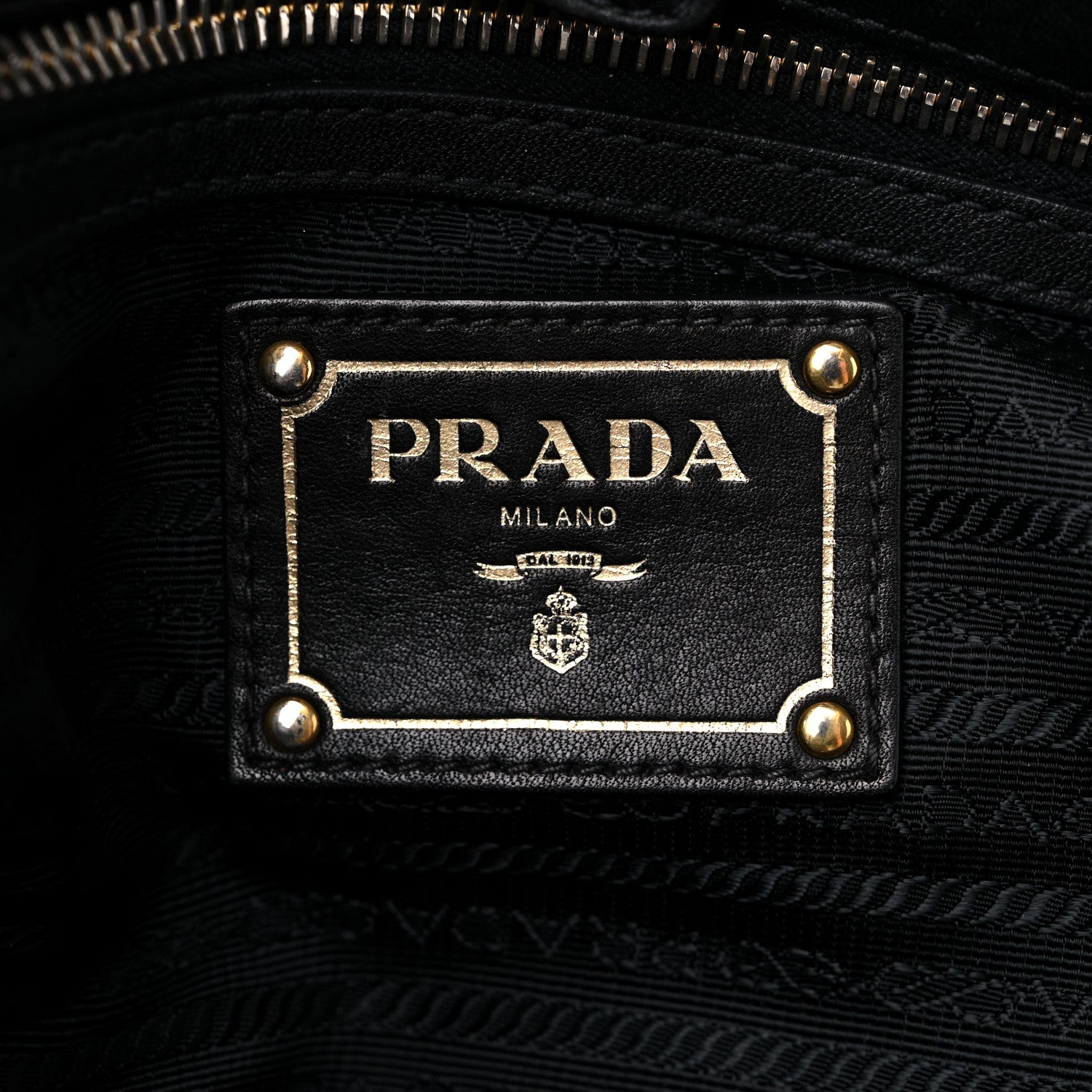 Prada Soft Calfskin Double Zip Shoulder Bag Black 6 of 15