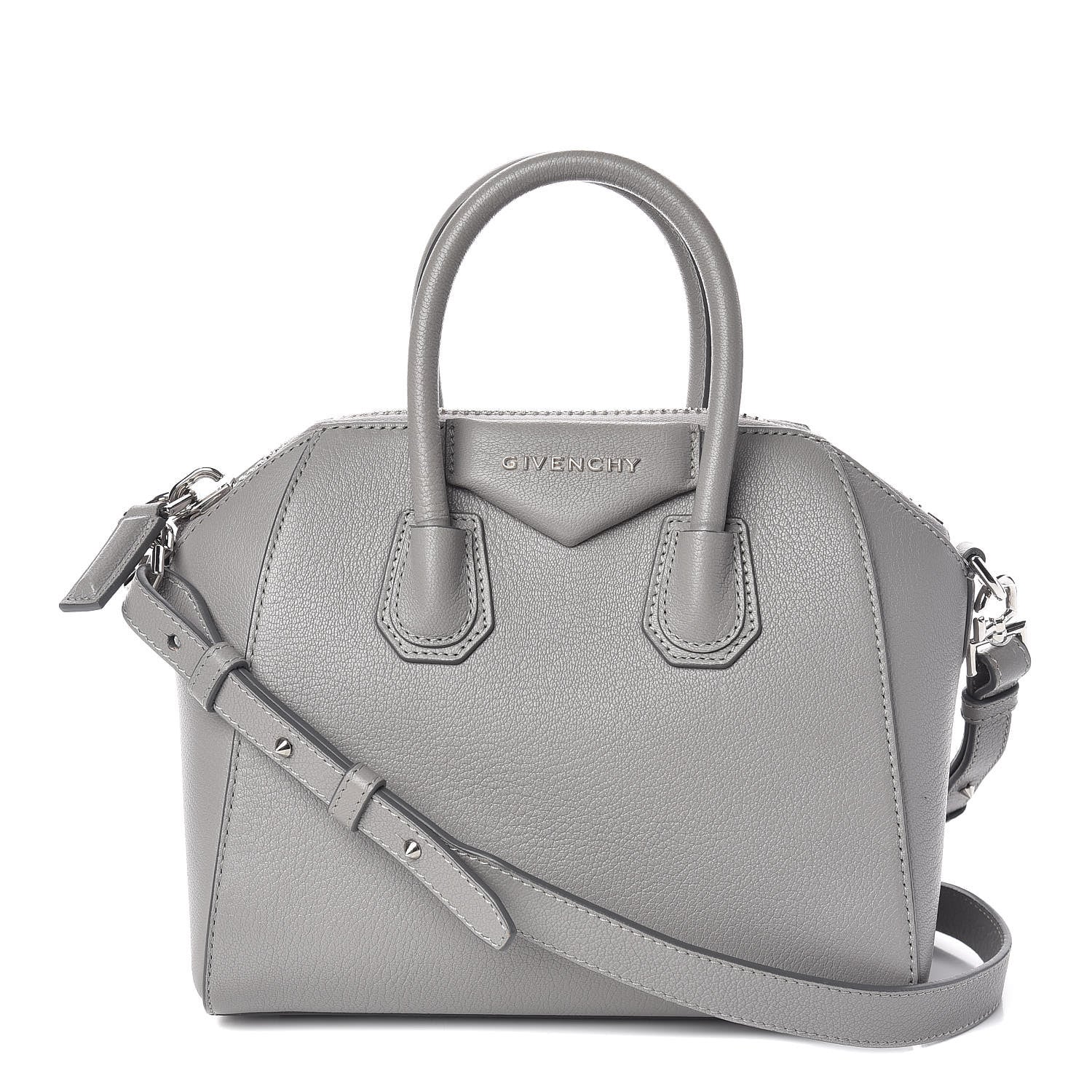 Givenchy Sugar Goatskin Mini Antigona Pearl Grey 1 of 10