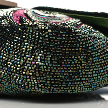 Fendi Metallic Calfskin Peacock Beaded Baguette Multicolor 10 of 11