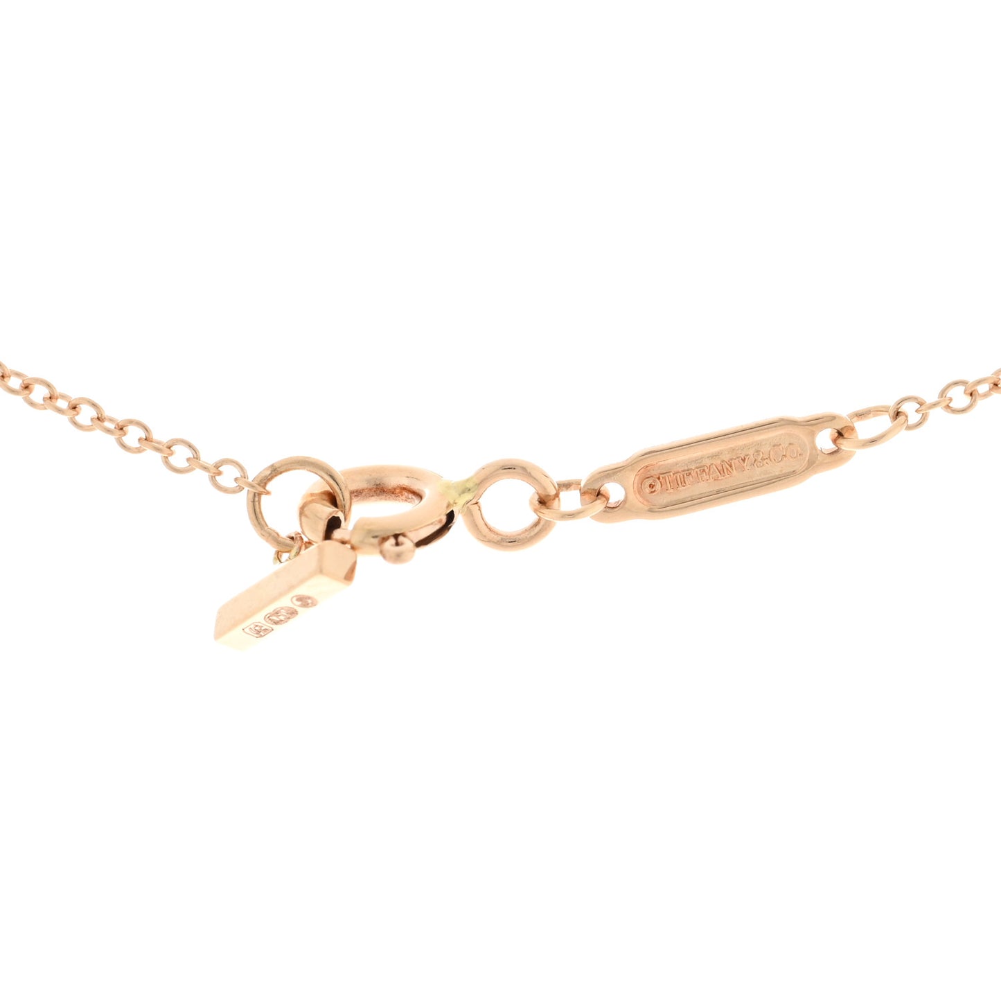 18K Rose Gold Mini T Smile Pendant Necklace