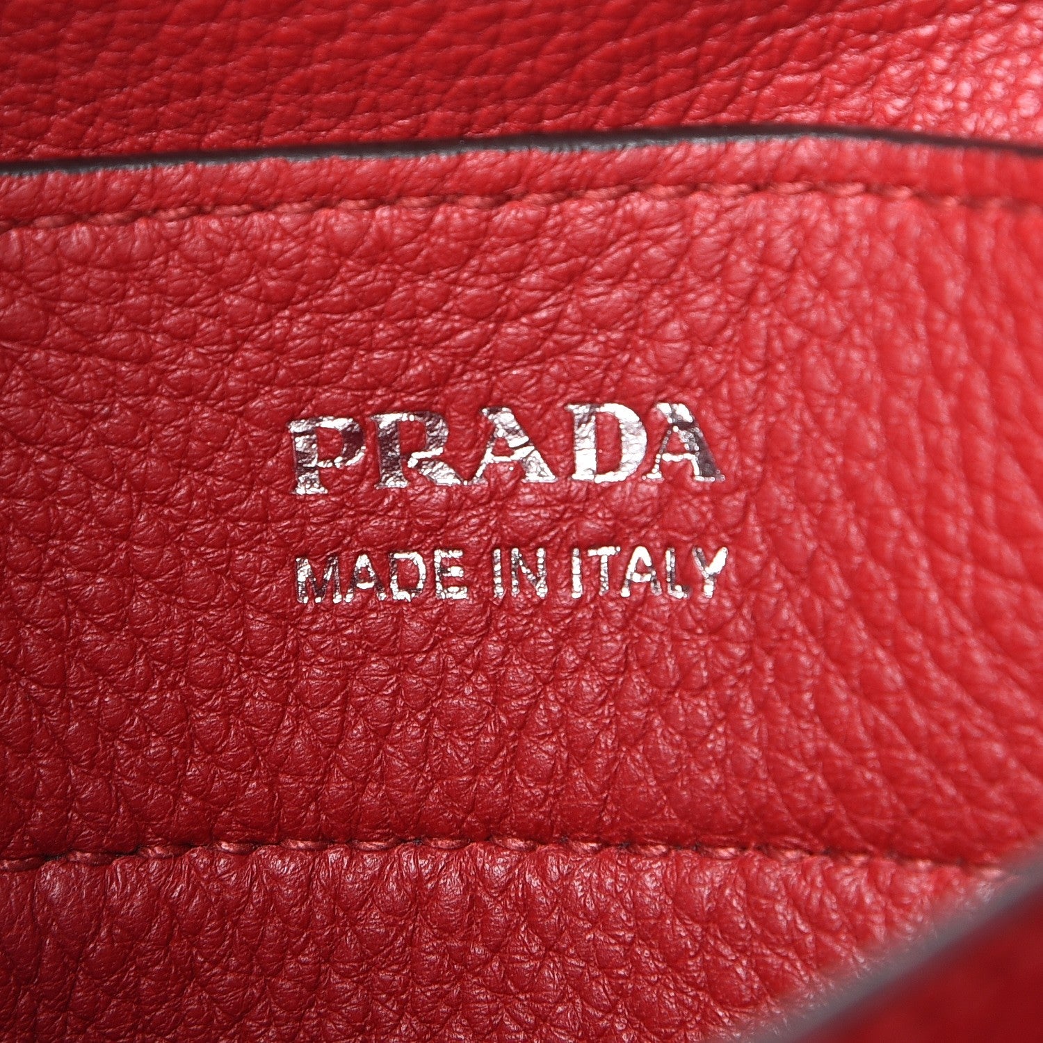 Prada Vitello Daino Medium Double Bag Granato Scarlatto 8 of 9