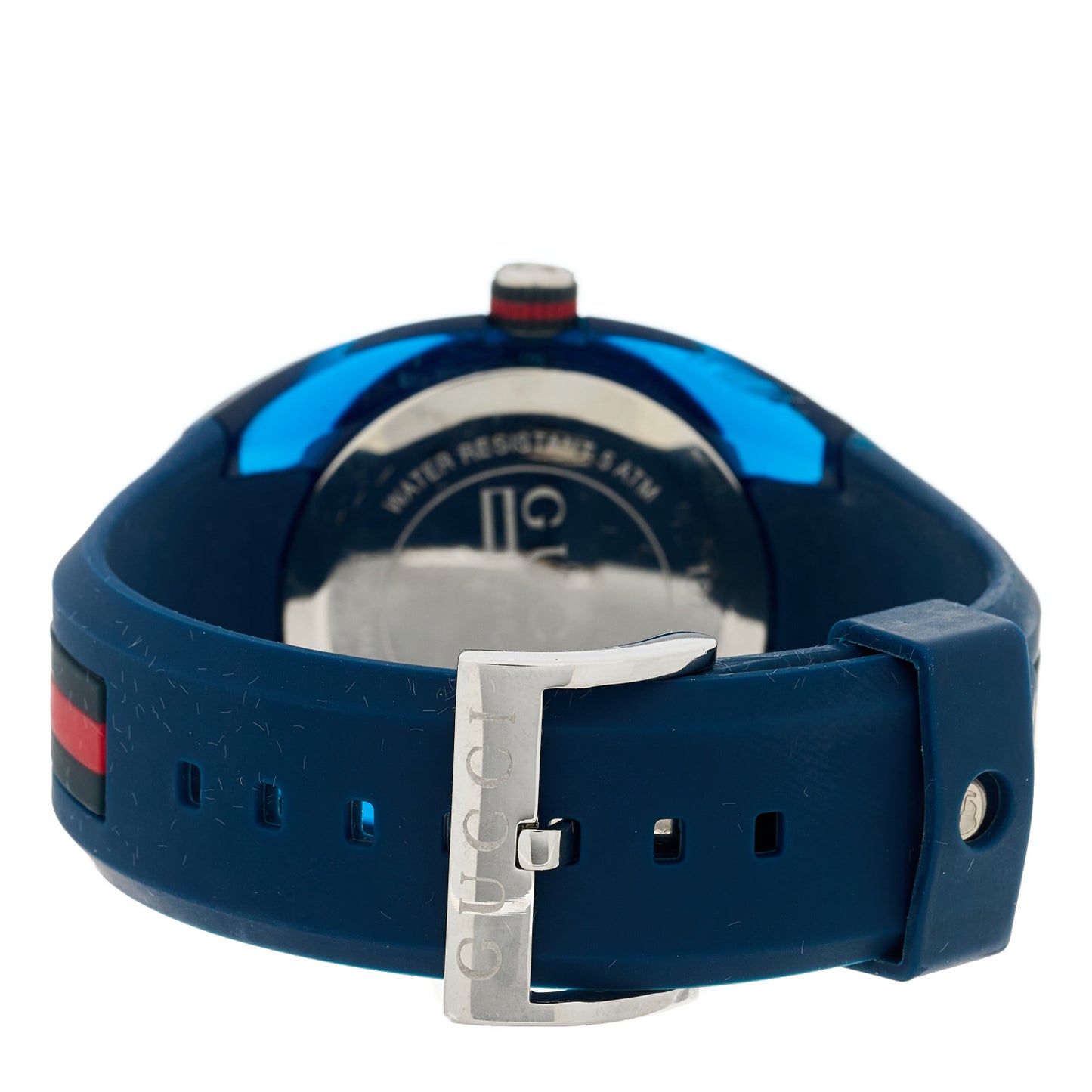 Stainless Steel Rubber 46mm Sync Web Quartz Watch Blue