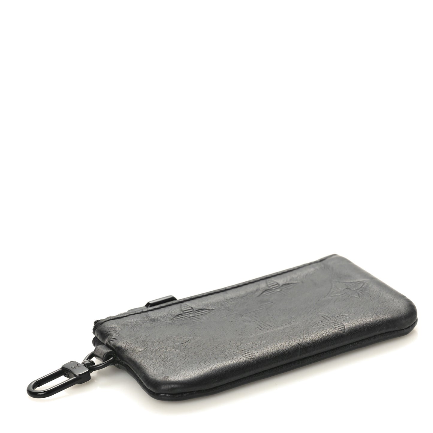 Calfskin Monogram Shadow Key Pouch Black