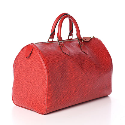 Louis Vuitton Epi Speedy 35 Castillan Red 2 of 9