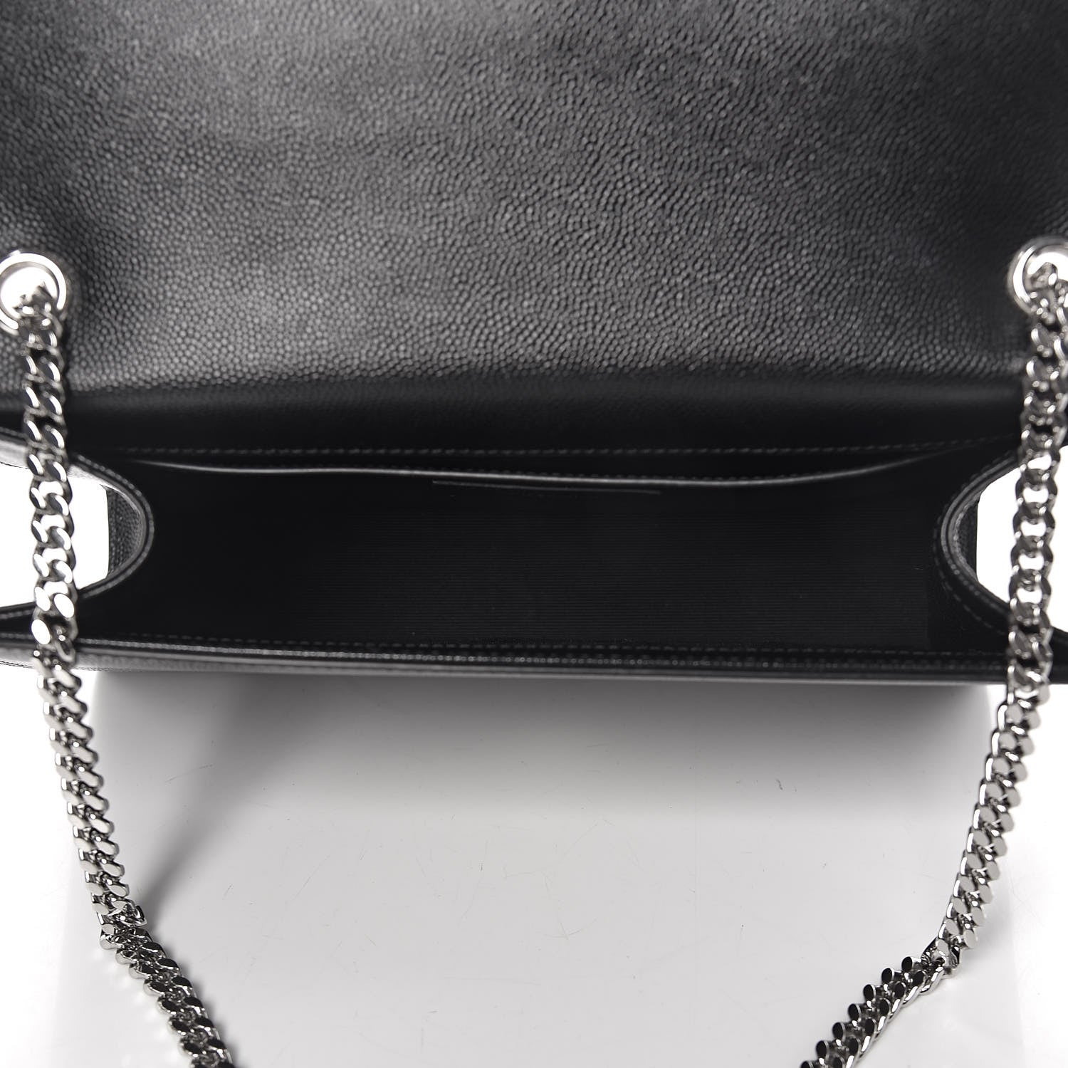 Saint Laurent Grain De Poudre Medium Classic Monogram Kate Satchel Black 4 of 12