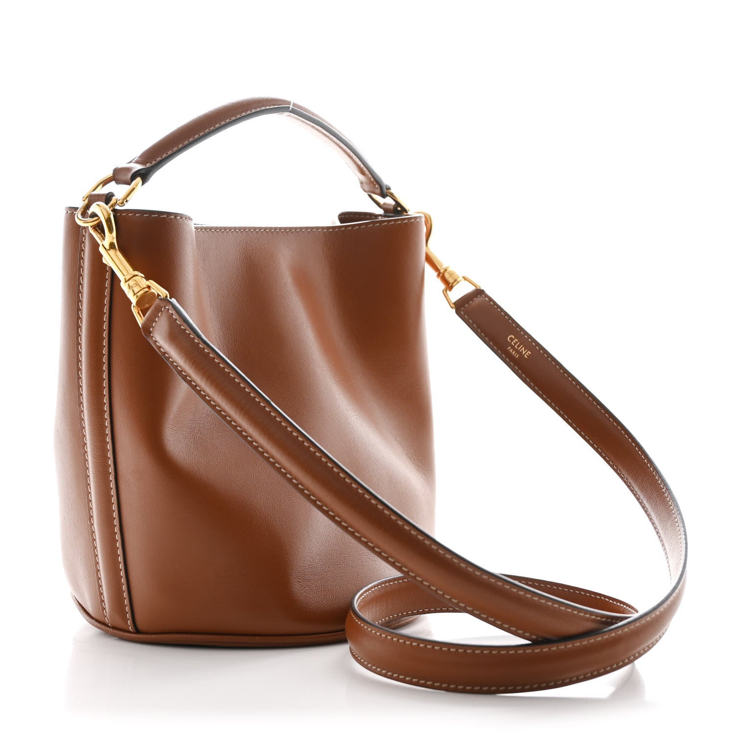Celine Smooth Calfskin Teen Bucket 16 Tan 3 of 12
