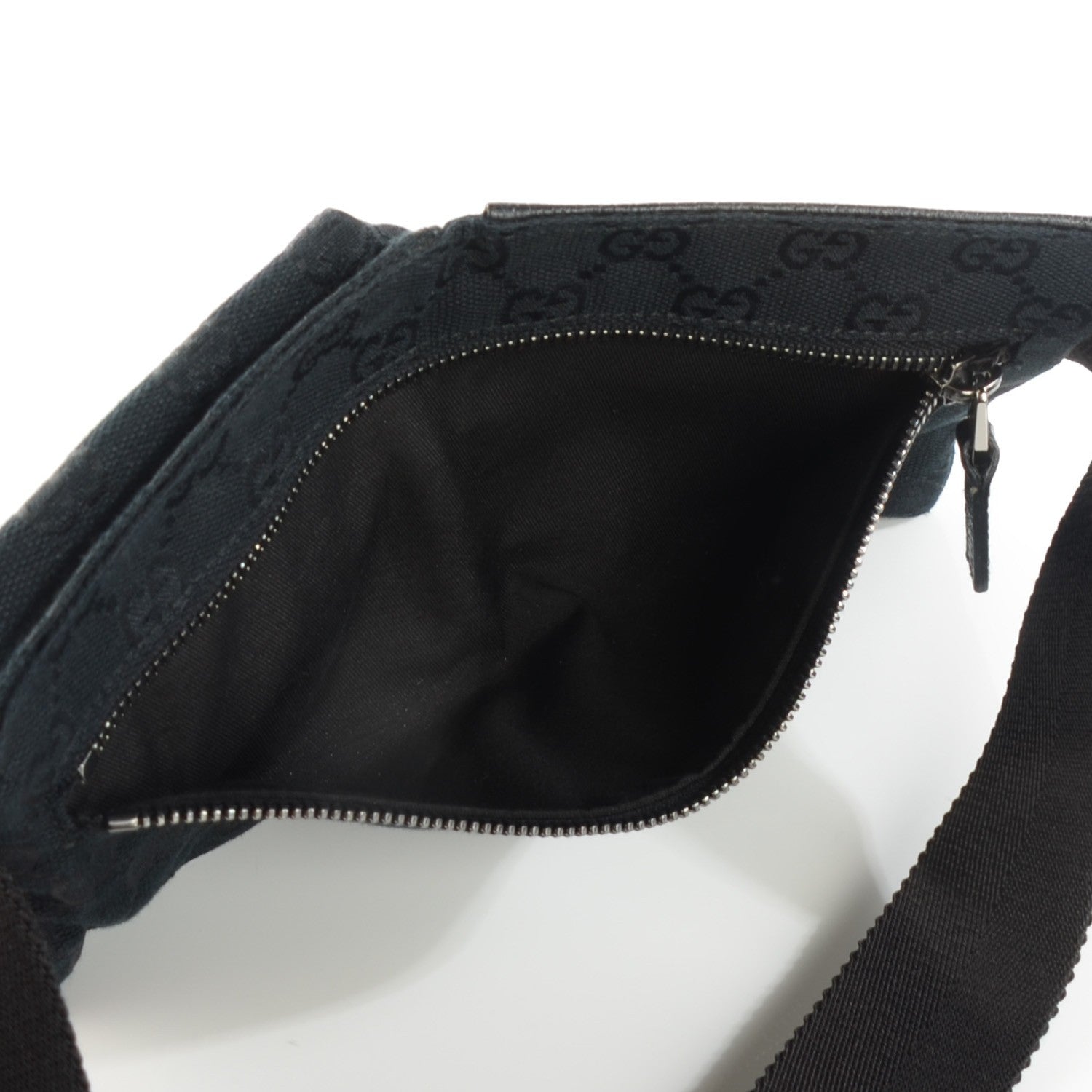 Gucci GG Monogram Double Pocket Belt Bag Black 5 of 8
