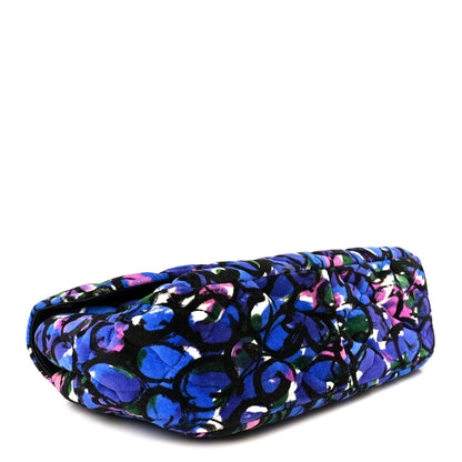 Balenciaga Velvet Floral Quilted M BB Round Shoulder Bag Bleu 3 of 10