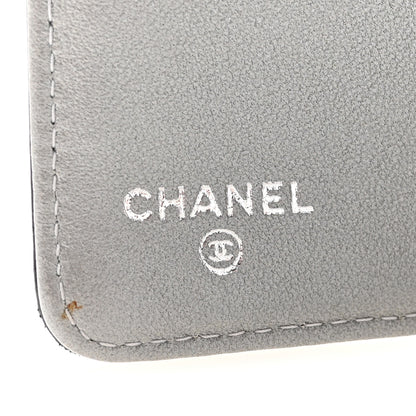 Chanel Lambskin Camellia Embossed Yen Wallet Black 6 of 7