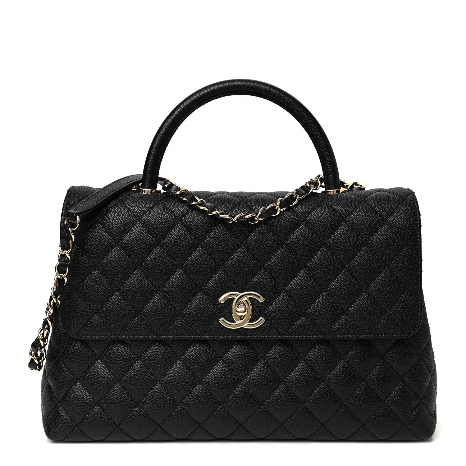Chanel Caviar Quilted Medium Coco Handle Flap Black 1 of 11
