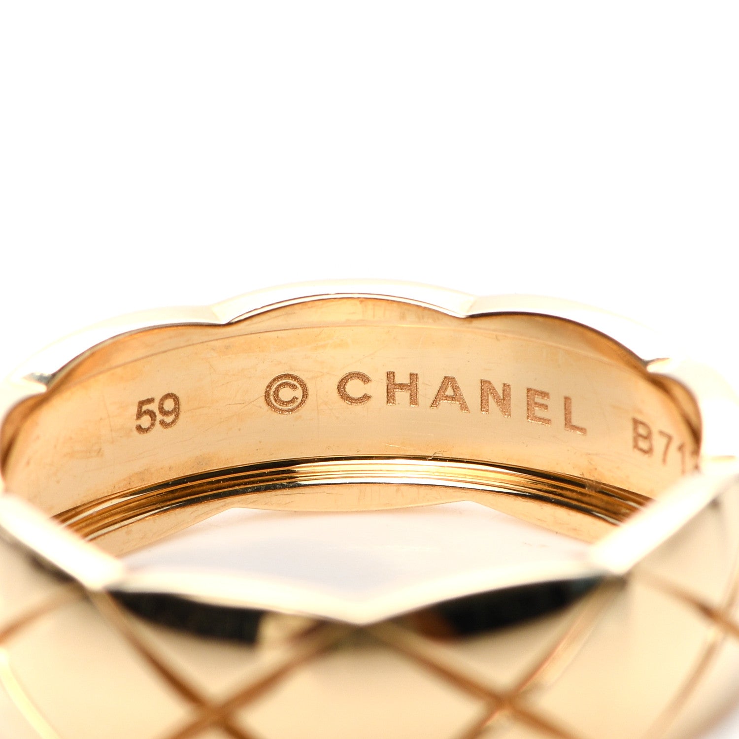 Chanel 18K Yellow Gold Small Coco Crush Ring 59 8.75 5 of 6