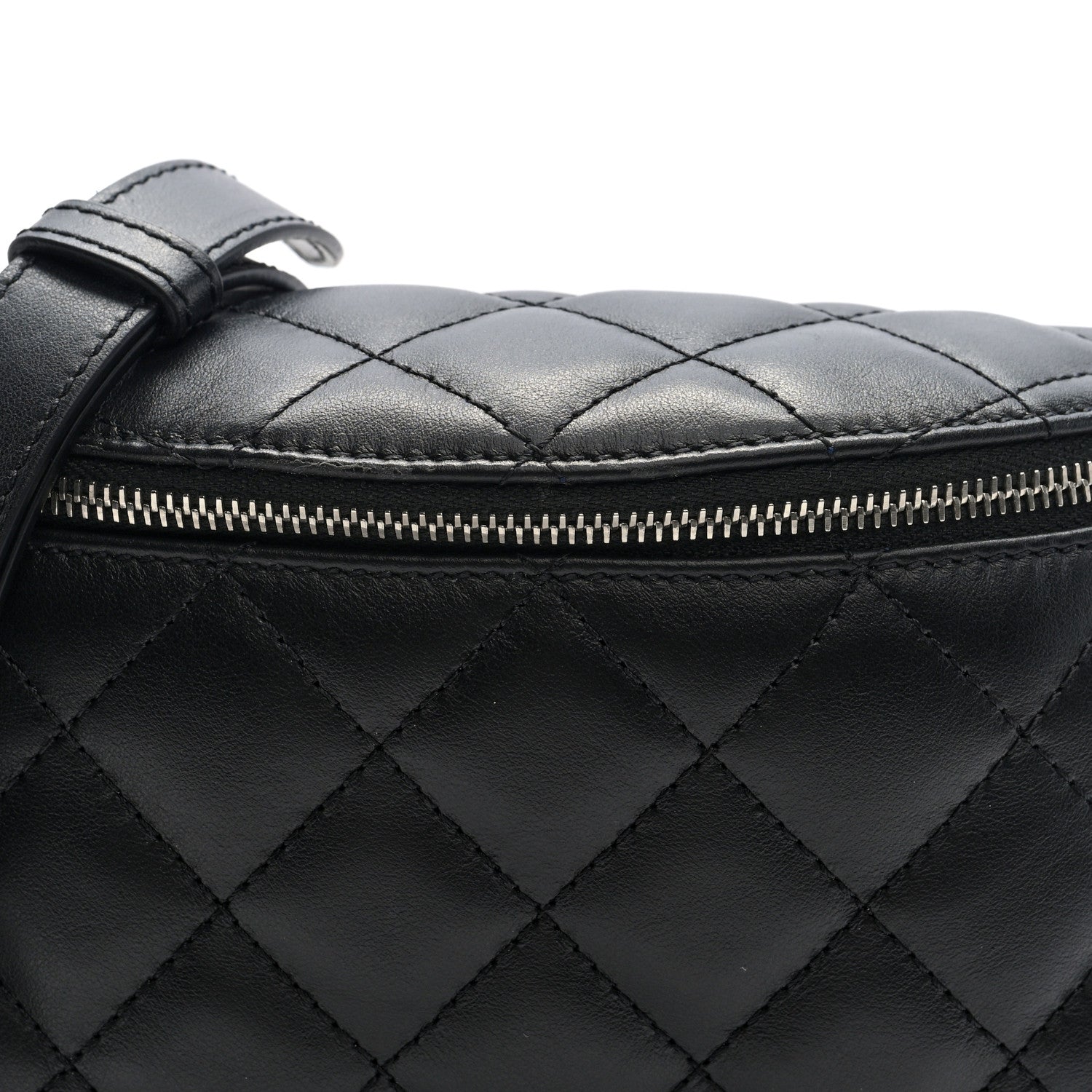 Chanel Lambskin Quilted Waist Belt Bag Black 8 of 10