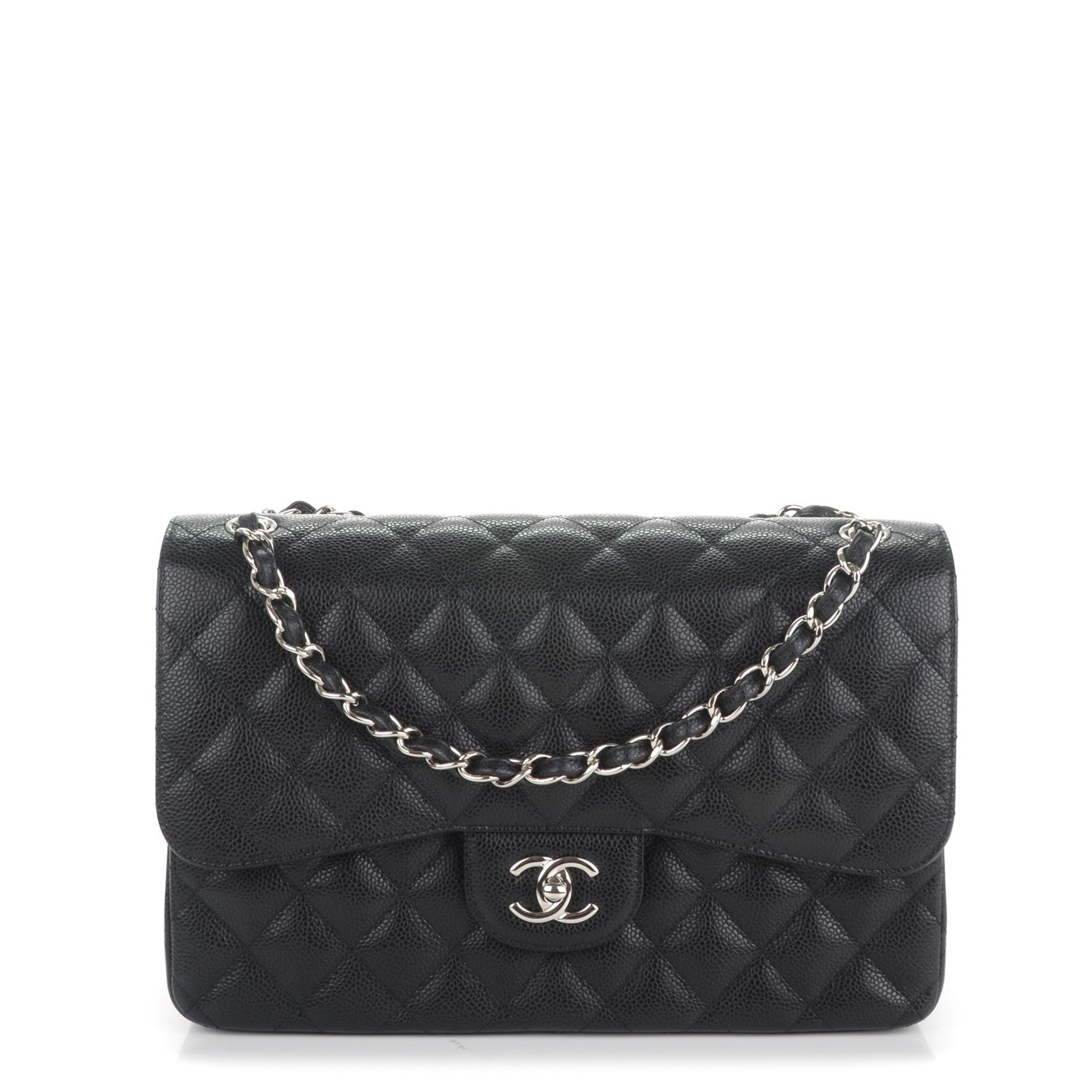 Chanel Caviar Quilted Jumbo Double Flap Black 1 of 7