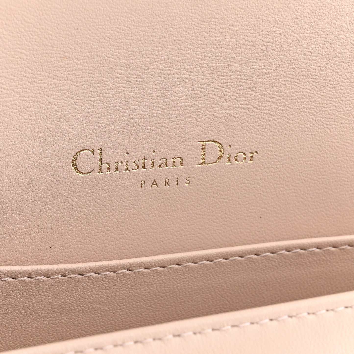 Lambskin Cannage Lady Dior Pouch Pink