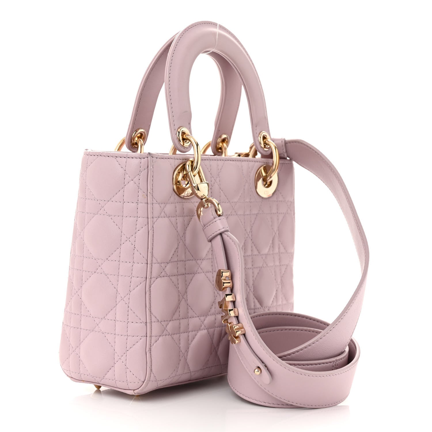 Christian Dior Lambskin Cannage Small My ABCDior Lady Dior Light Pink 3 of 12