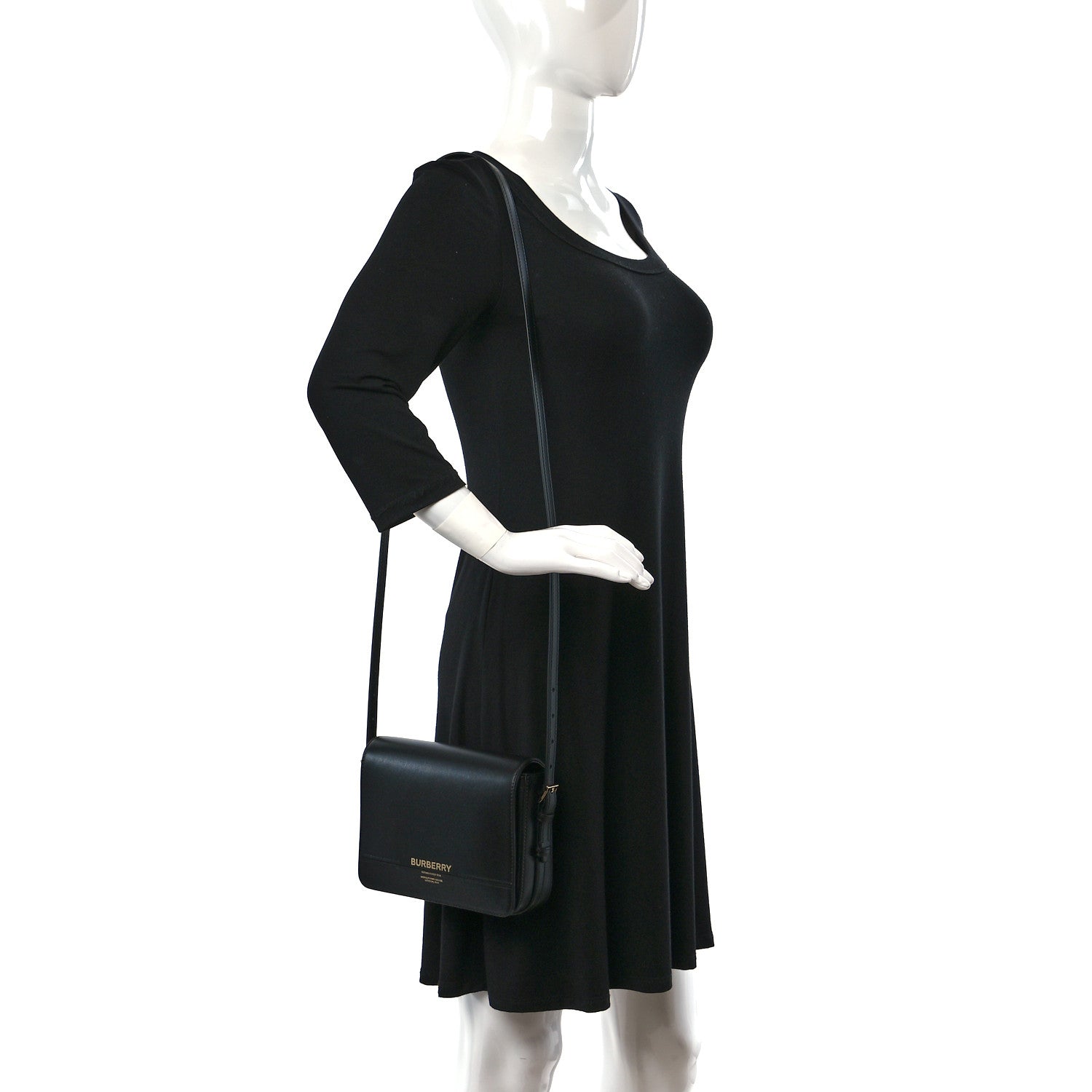 Burberry Smooth Calfskin Small Grace Bag Black 2 of 8