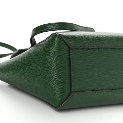 Celine Grained Calfskin Nano Belt Bag Dark Green 9 of 10