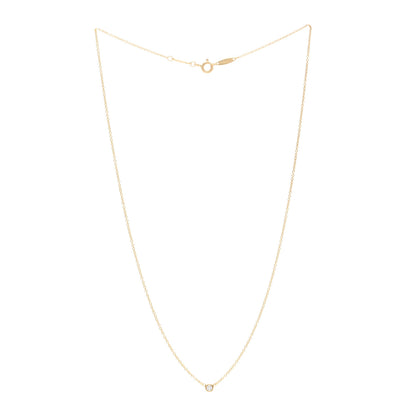 Tiffany 18K Yellow Gold Diamond .05ct Elsa Peretti Diamonds by the Yard Pendant Necklace 3 of 5