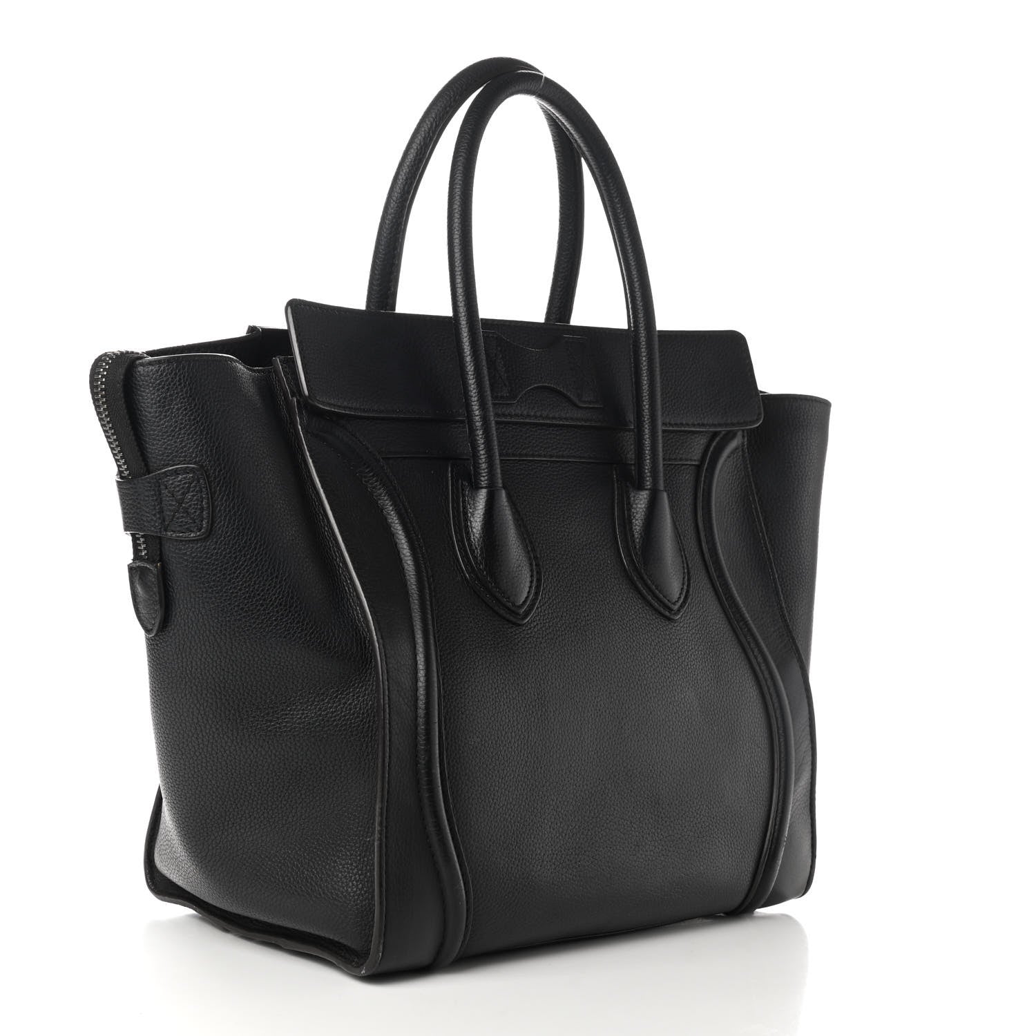 Celine Drummed Calfskin Mini Luggage Black 3 of 14