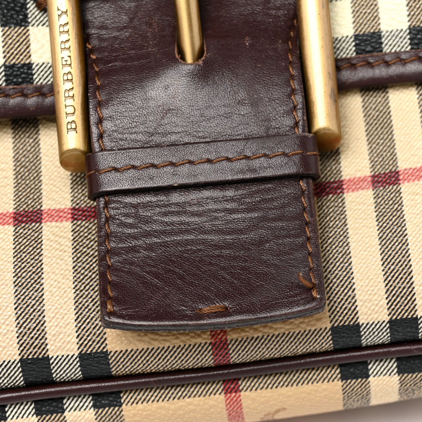 Haymarket Check Buckle Shoulder Bag Chocolate