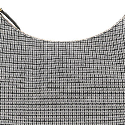 Fendi Wool Vitello Grace Small Houndstooth Small Fendigraphy Hobo Bag Grigio Anthracite 8 of 10