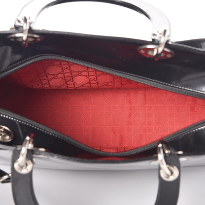 Christian Dior Glazed Calfskin Large Lady Dior Black 5 of 15