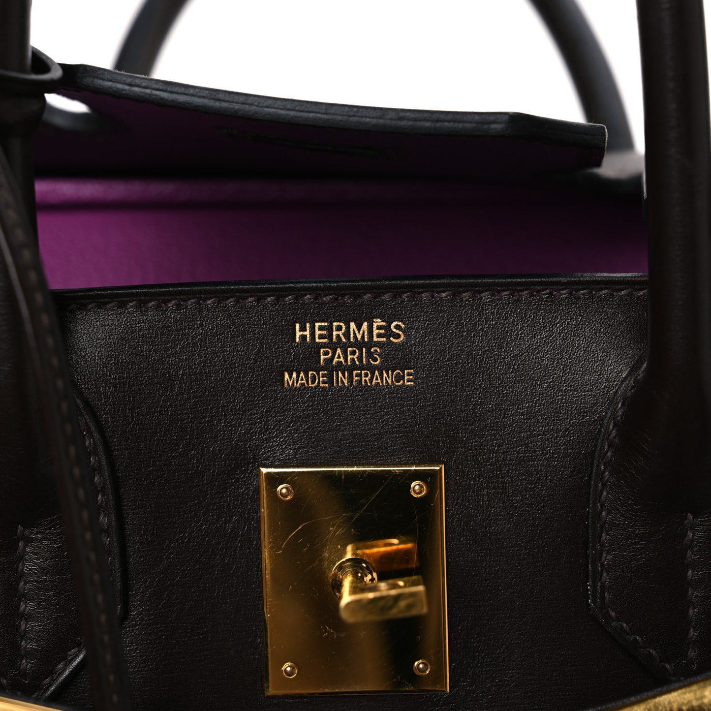Box Bi-Color HAC Birkin 32 Ebene Cyclamen