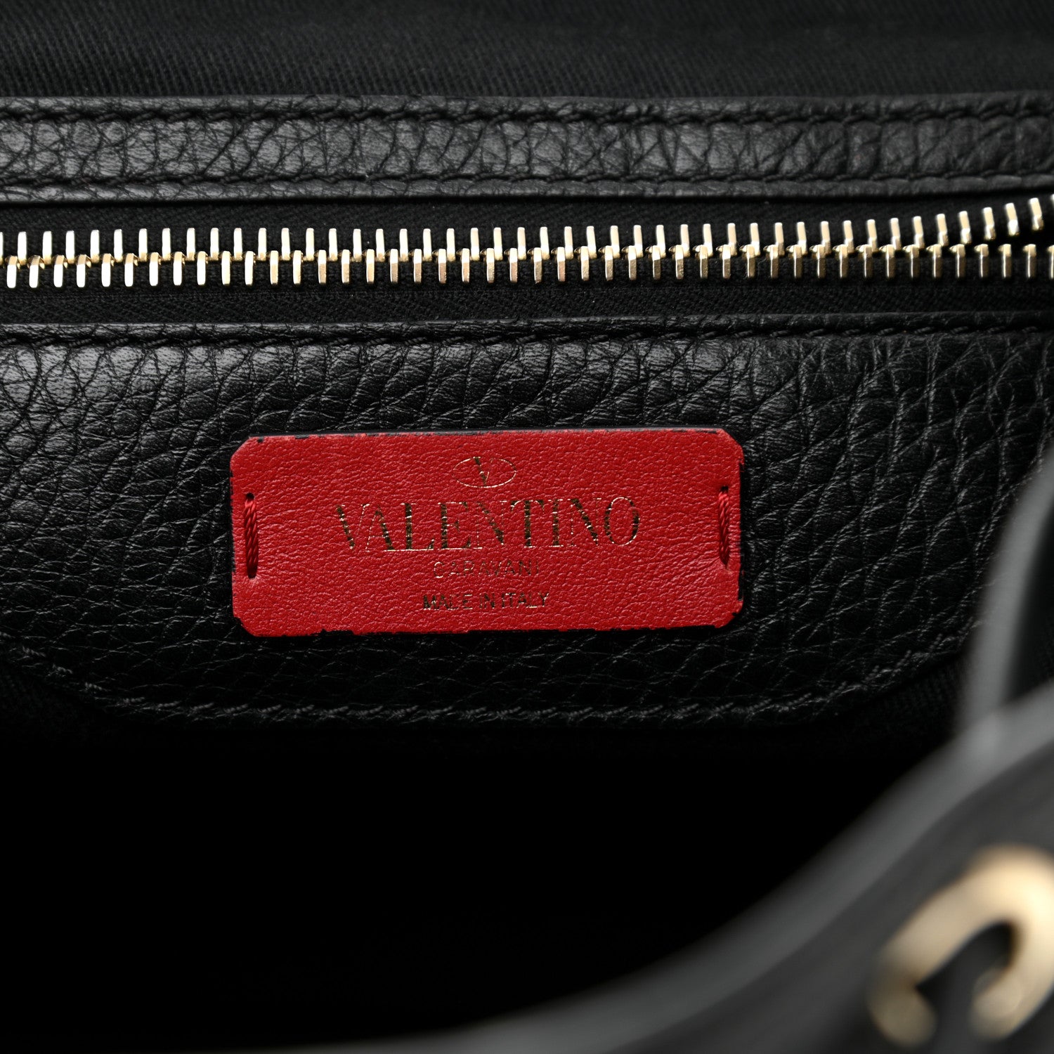 Valentino Garavani Pebbled Calfskin Rockstud Double Pocket Backpack Black 6 of 9
