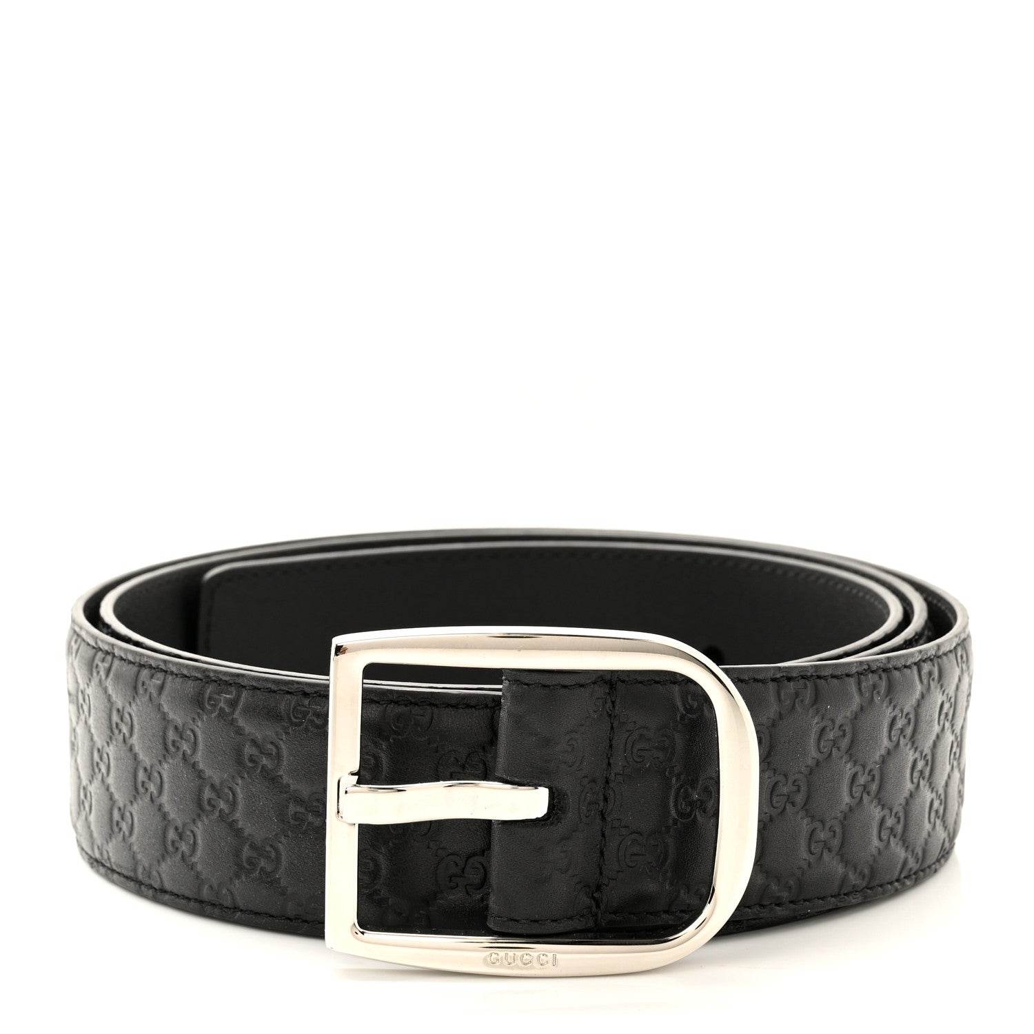 Gucci Soft Microguccissima 40mm Belt 100 40 Black 1 of 3